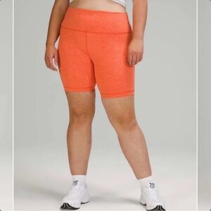 Lululemon Wunder Train High Rise Short 8" Crunch Warm Coral